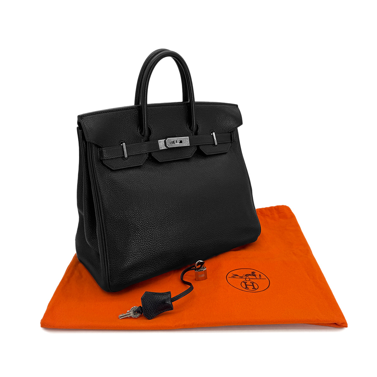 Luxury Promise Japan HERMES HAUT A COURROIES 32 BLACK TOGO HAND BAG □E SHW 90299752