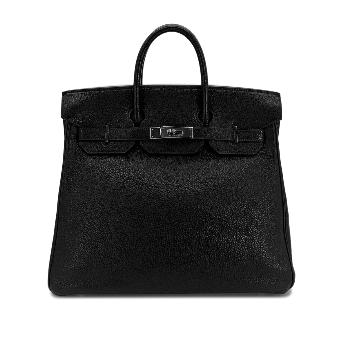 Luxury Promise Japan HERMES HAUT A COURROIES 32 BLACK TOGO HAND BAG □E SHW 90299752