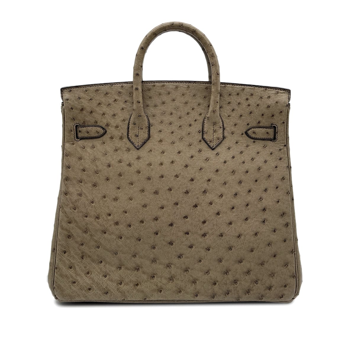 Luxury Promise Japan HERMES HAUT A COURROIES 32 GRAY OSTRICH HAND BAG 〇W GHW 90299365