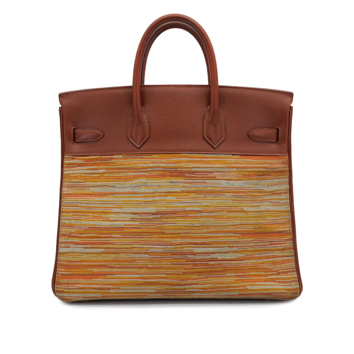Luxury Promise Japan HERMES HAUT A COURROIES 32 MULTICOLOR BOXCALF VIBRATO HAND BAG 2002 SQUARE F GOLD HARDWARE 90314770