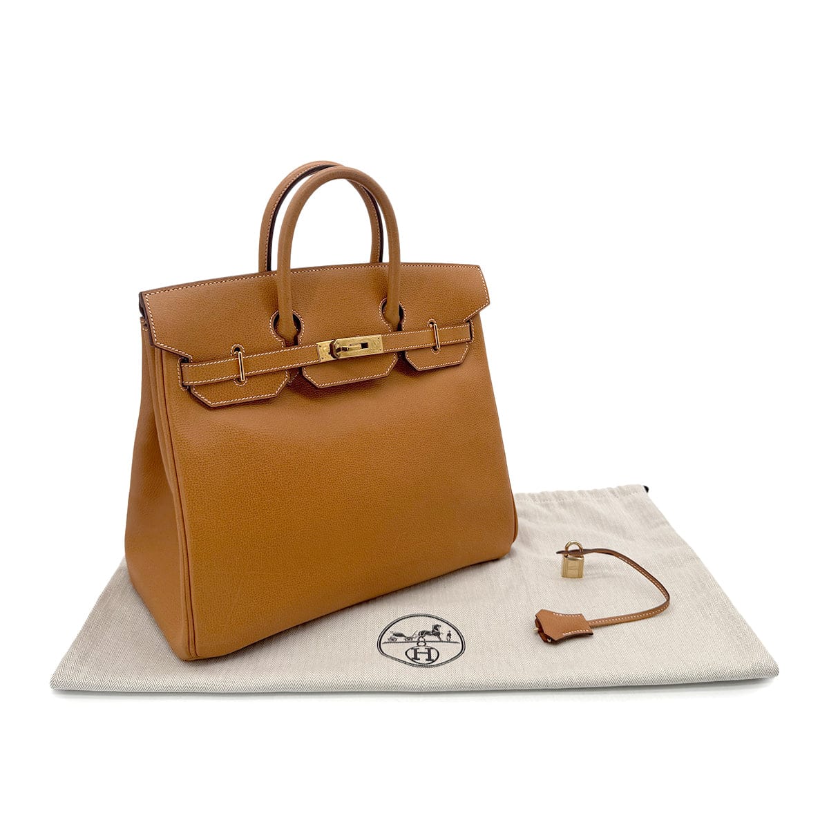 Luxury Promise Japan HERMES HAUT A COURROIES 32 NATUREL VACHE LIEGEE HAND BAG □H GHW 90300008