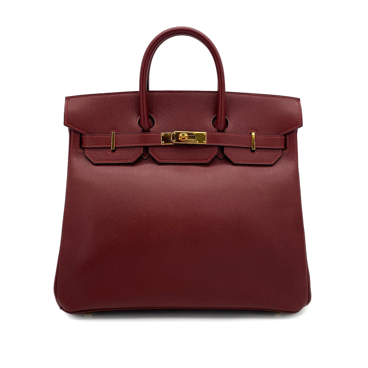 Luxury Promise Japan HERMES HAUT A COURROIES 32 ROUGE H COUCHEVEL HAND BAG 2000 SQUARE D GOLD HARDWARE 90324285