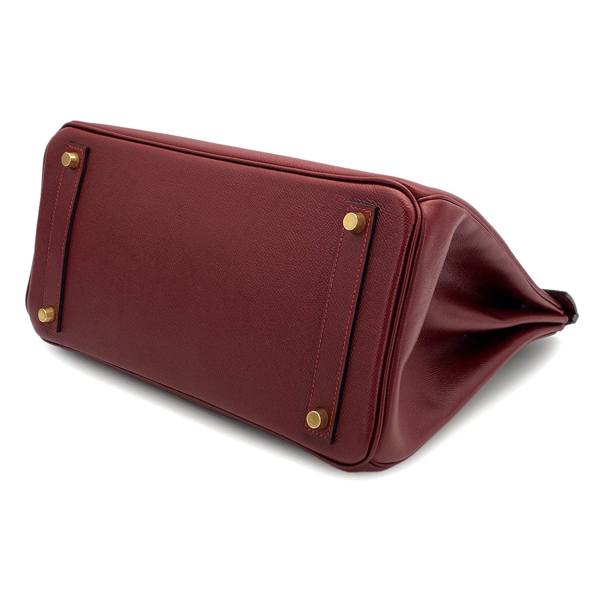 Luxury Promise Japan HERMES HAUT A COURROIES 32 ROUGE H COUCHEVEL HAND BAG 2000 SQUARE D GOLD HARDWARE 90324285