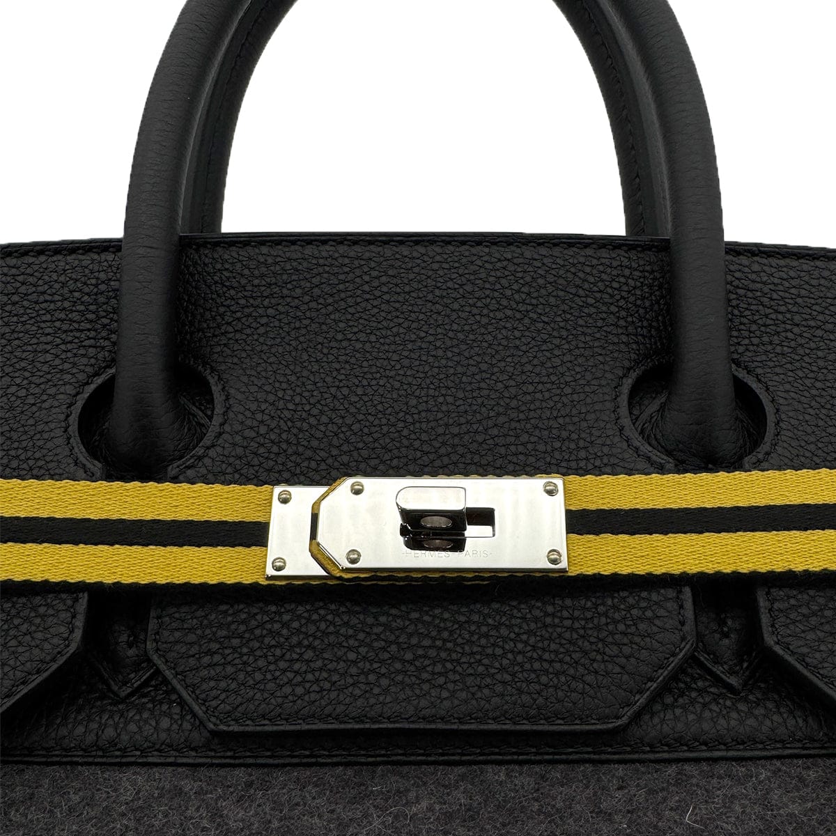 Luxury Promise Japan HERMES HAUT A COURROIES 40 BLACK TOGO FELT HAND BAG W PHW 90305242