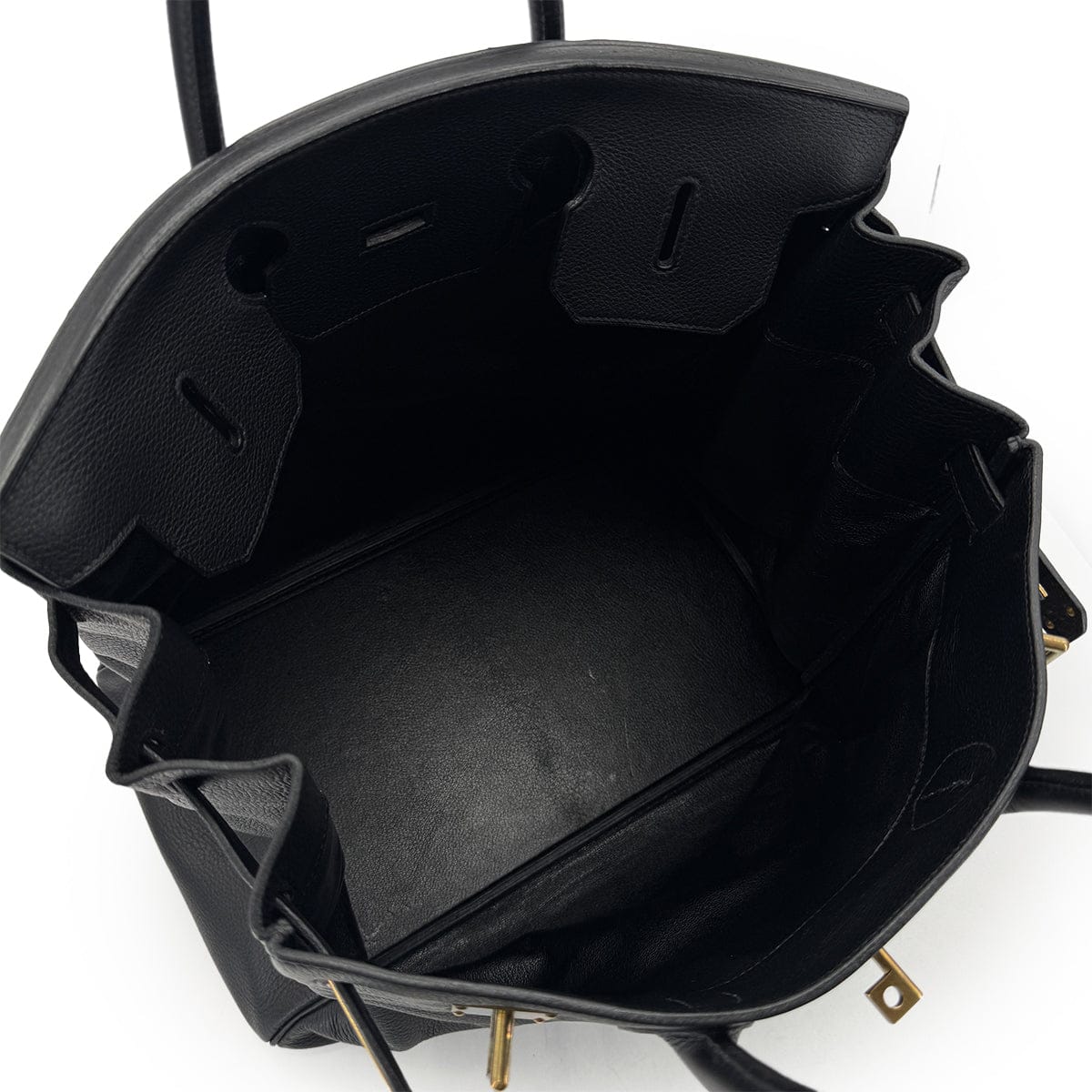 Luxury Promise Japan HERMES HAUT A COURROIES 40 BLACK TOGO HAND BAG □F GHW 90306275