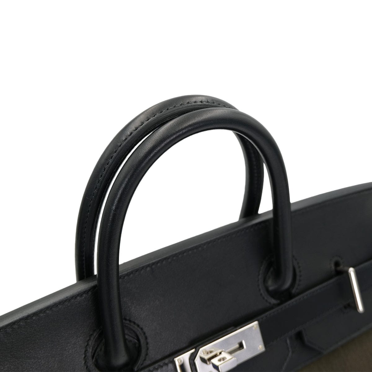 Luxury Promise Japan HERMES HAUT A COURROIES 40 BLACK VERT MAQUIS EVERCOLOR TOILE OFFICIER HAND BAG Z SHW 90301717