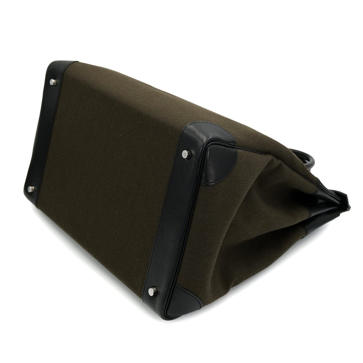 Luxury Promise Japan HERMES HAUT A COURROIES 40 BLACK VERT MAQUIS EVERCOLOR TOILE OFFICIER HAND BAG Z SHW 90301717