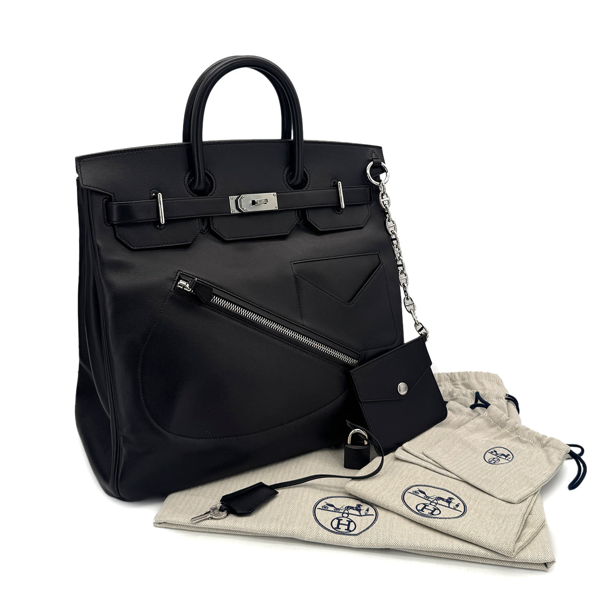 Luxury Promise Japan HERMES HAUT A COURROIES 40 ROCK BLACK EVER GRAIN HAND BAG B SHW 90294967