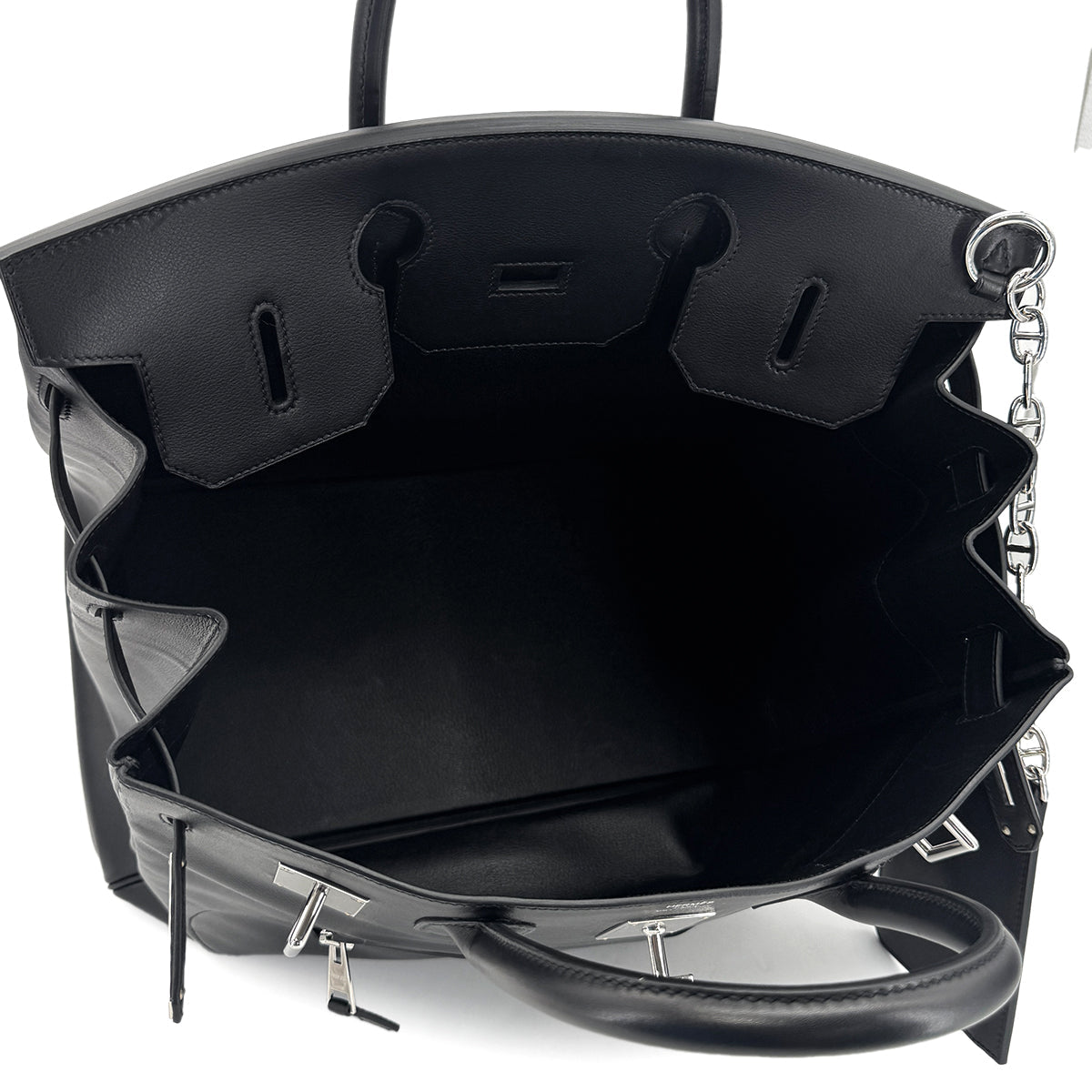Luxury Promise Japan HERMES HAUT A COURROIES 40 ROCK BLACK EVER GRAIN HAND BAG B SHW 90294967