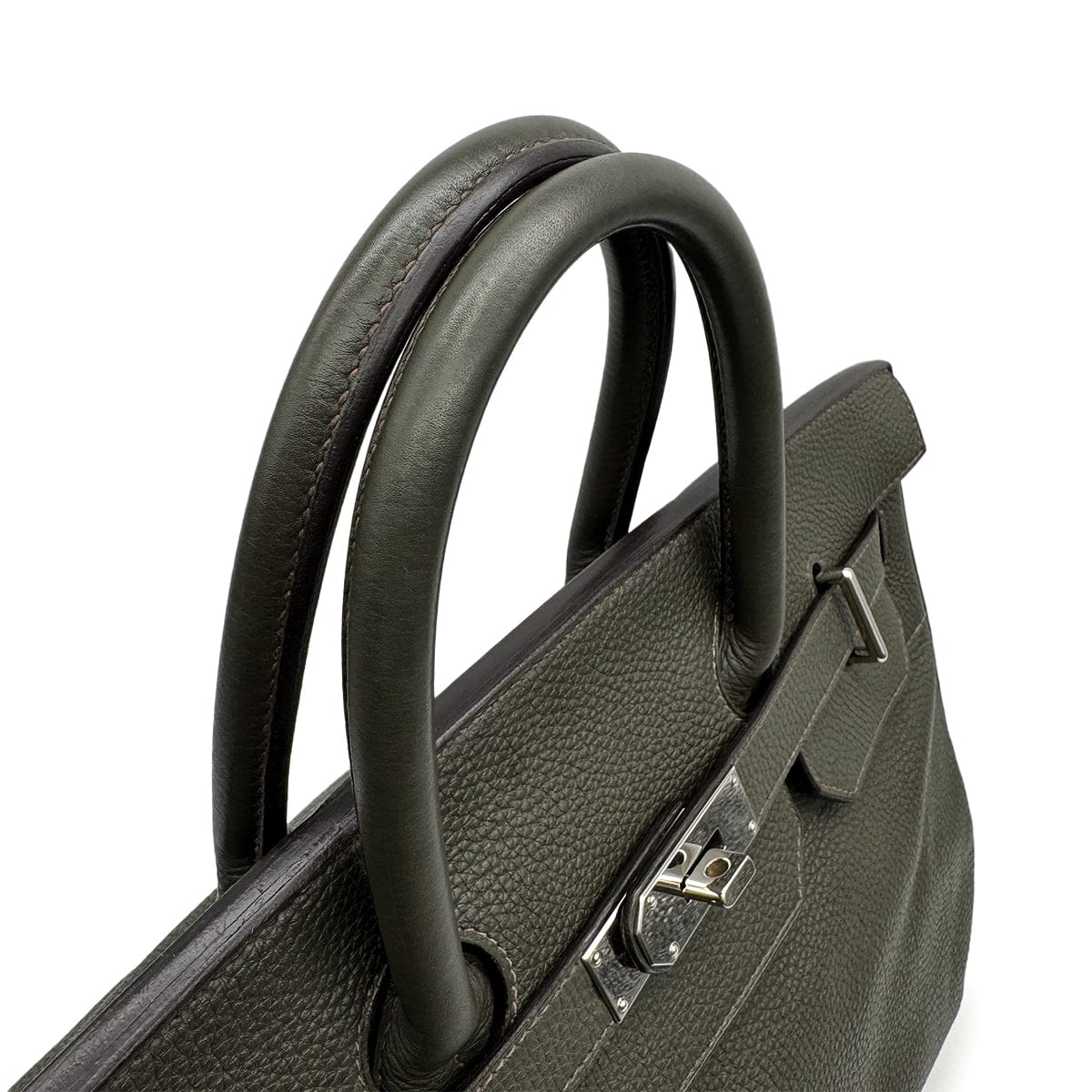 Luxury Promise Japan HERMES HAUT A COURROIES 40 VERT GRIS TAURILLON CLEMENCE HAND BAG 2012 SQUARE P PALLADIUM HARDWARE 90314529