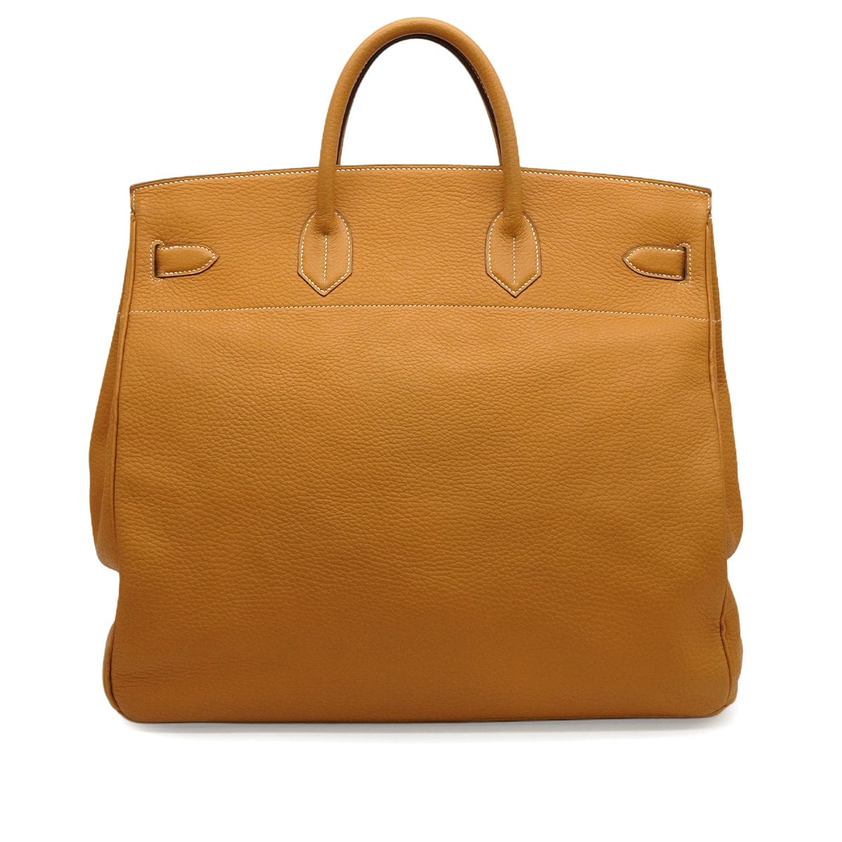 Luxury Promise Japan HERMES HAUT A COURROIES 45 NATURAL FJORD HAND BAG 1992 CIRCLE V GOLD HARDWARE 90346983