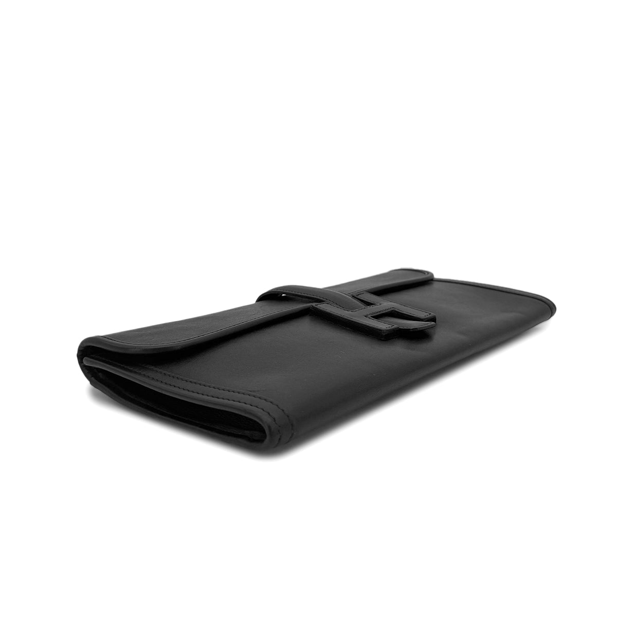 Luxury Promise Japan HERMES JIGE ELAN 29 BLACK VEAU SWIFT CLUTCH BAG X 90296049