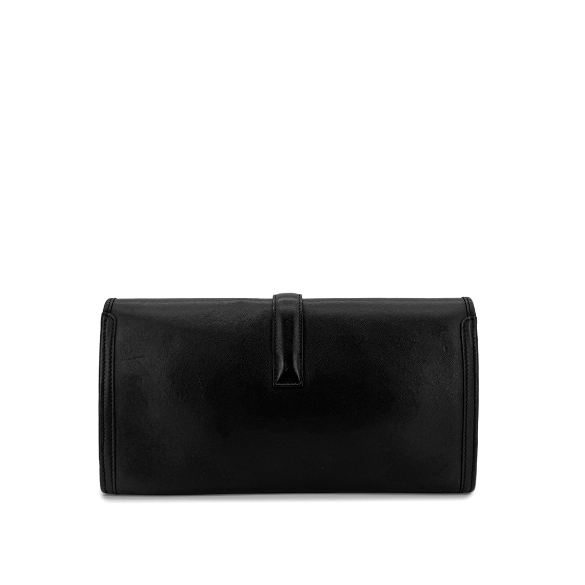 Luxury Promise Japan HERMES JIGE ELAN 29 BLACK VEAU SWIFT CLUTCH BAG X 90296049