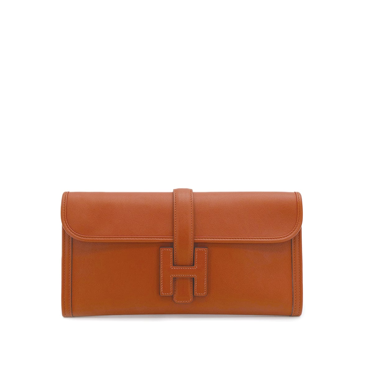 Luxury Promise Japan HERMES JIGE ELAN 29 CUIVRE VEAU SWIFT CLUTCH BAG X 90310328