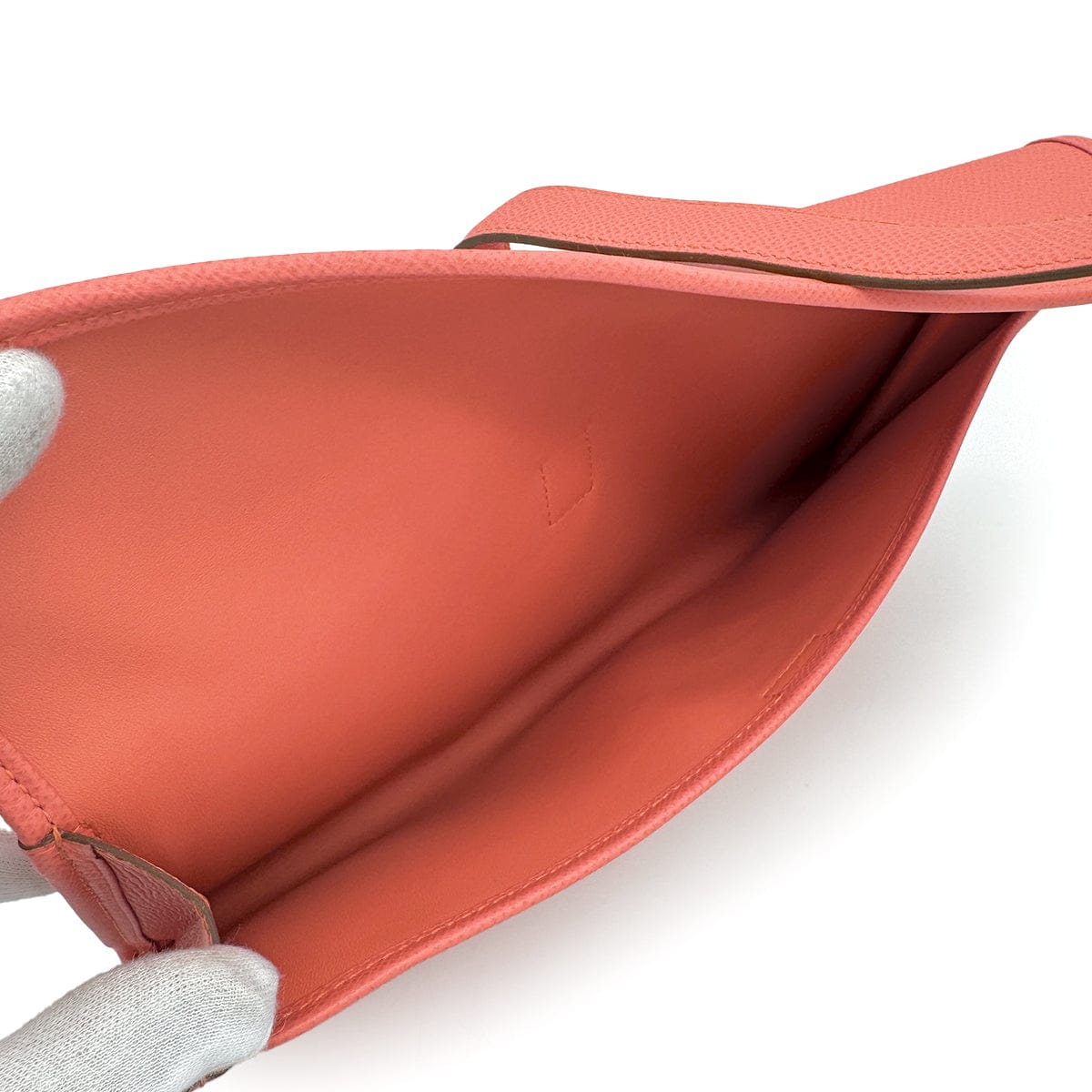 Luxury Promise Japan HERMES JIGE ELAN 29 FLAMINGO VEAU EPSOM CLUTCH BAG 2013 SQUARE Q 90312503