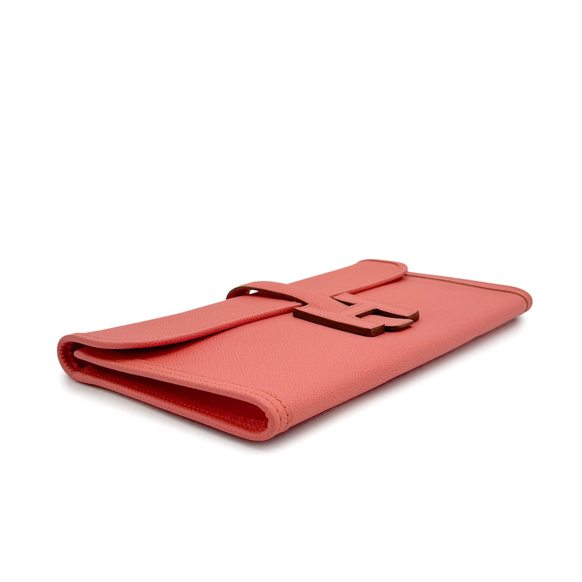 Luxury Promise Japan HERMES JIGE ELAN 29 FLAMINGO VEAU EPSOM CLUTCH BAG 2013 SQUARE Q 90312503