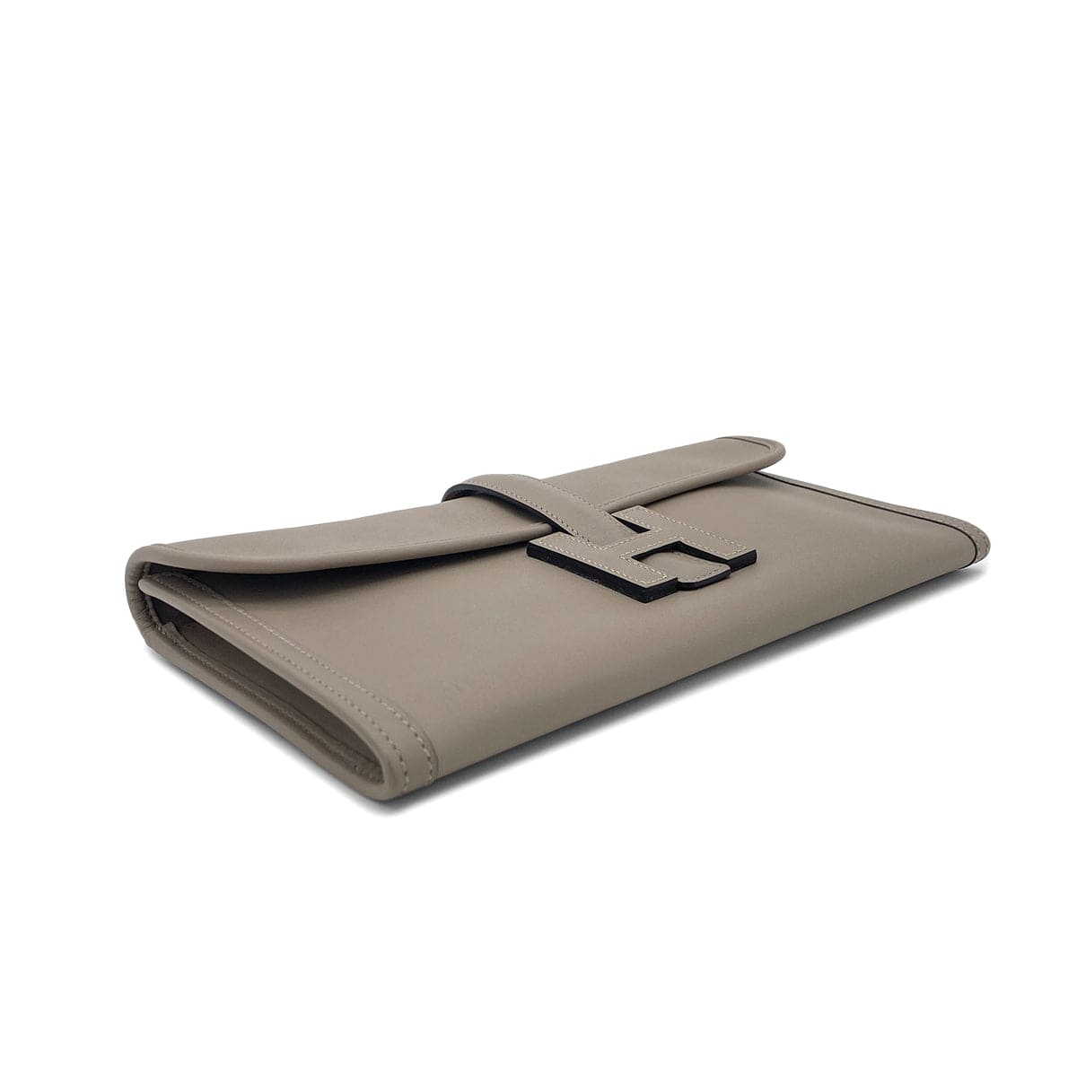 Luxury Promise Japan HERMES JIGE ELAN 29 GRIS ASPHALTE VEAU SWIFT CLUTCH BAG A 90296677