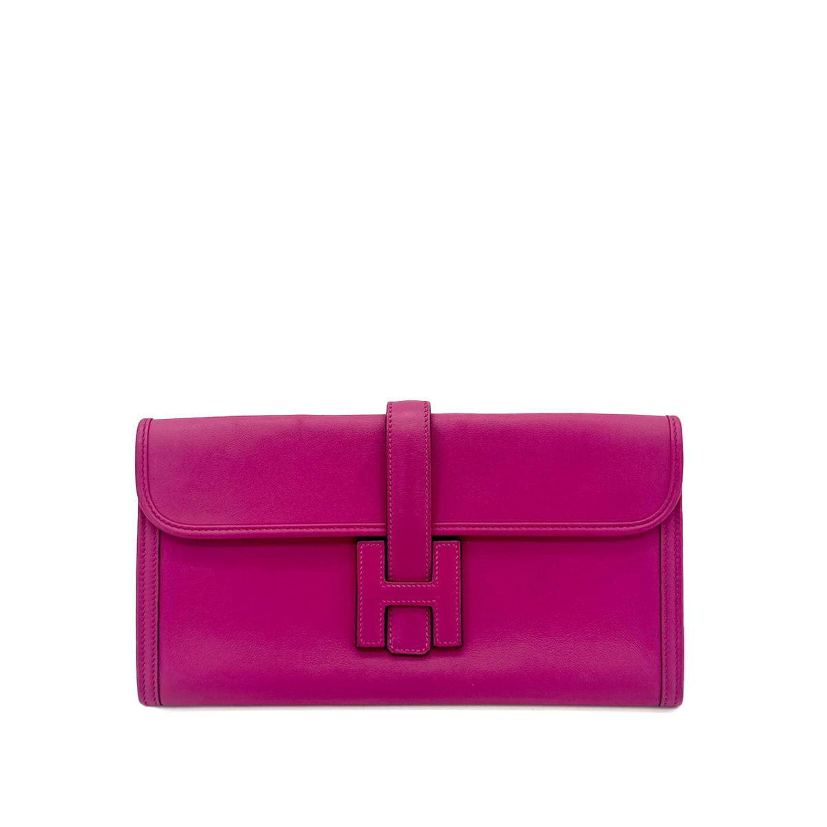 Luxury Promise Japan HERMES JIGE ELAN 29 ROSE PURPLE VEAU SWIFT CLUTCH BAG A 90296050