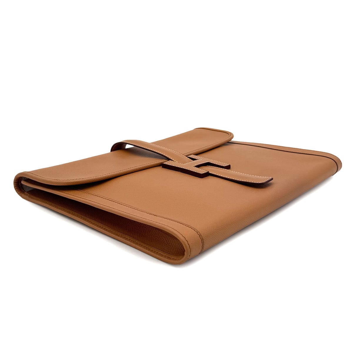 Luxury Promise Japan HERMES JIGE GM NATUREL COUCHEVEL CLUTCH BAG 〇R 90299610