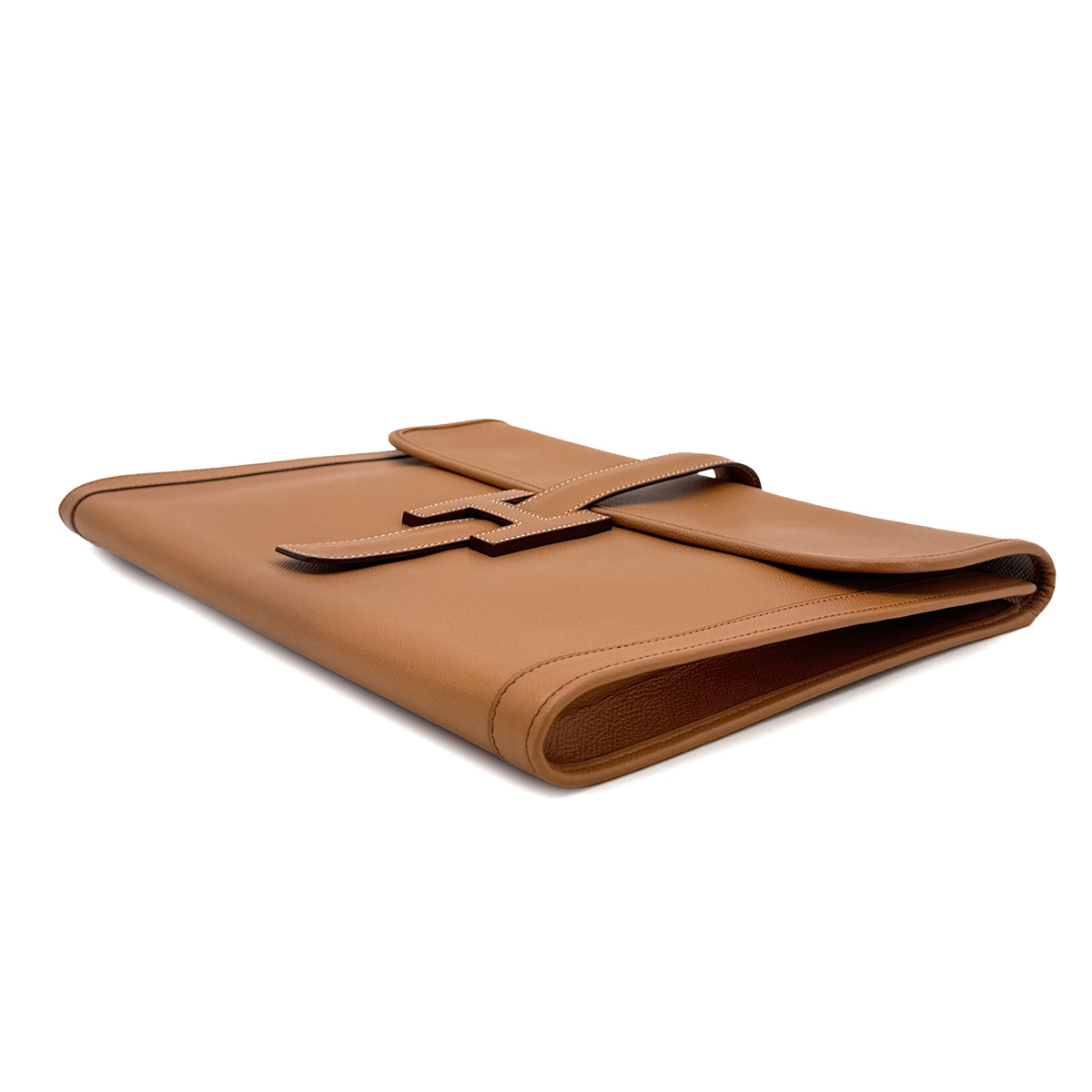 Luxury Promise Japan HERMES JIGE GM NATUREL COUCHEVEL CLUTCH BAG 〇R 90299610