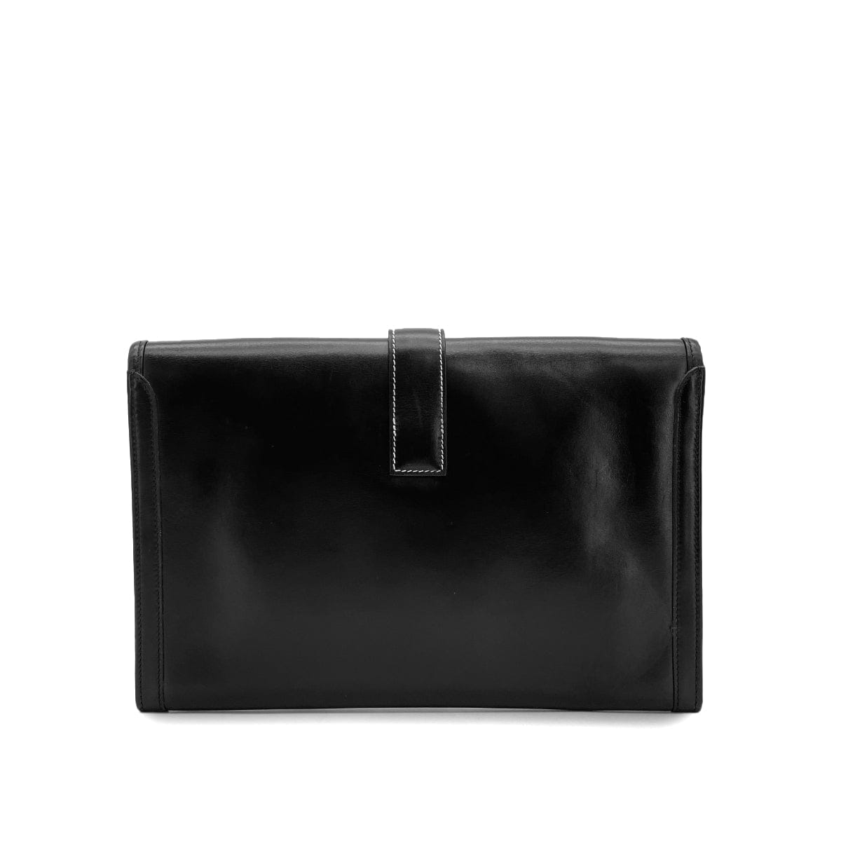 Luxury Promise Japan HERMES JIGE PM BLACK BOXCALF CLUTCH BAG 1979 CIRCLE I 90314756