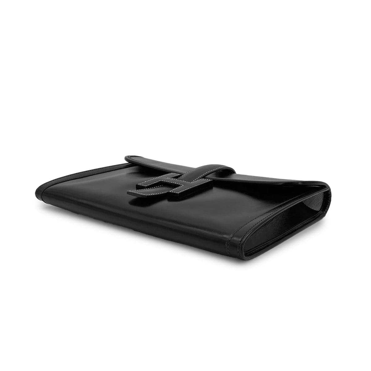 Luxury Promise Japan HERMES JIGE PM BLACK BOXCALF CLUTCH BAG 〇R 90310275