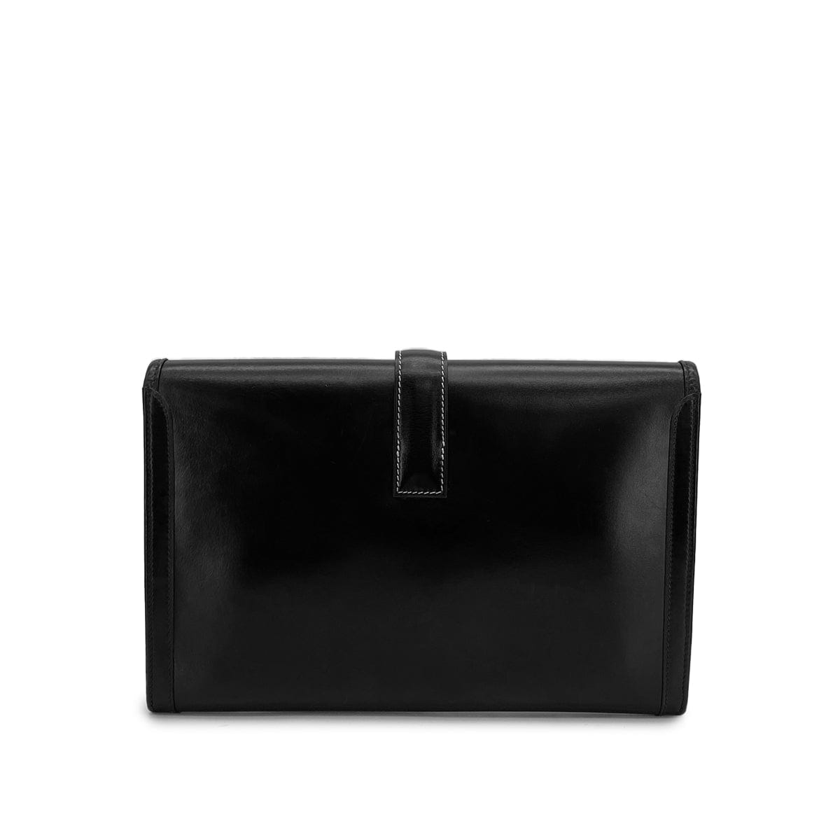 Luxury Promise Japan HERMES JIGE PM BLACK BOXCALF CLUTCH BAG 〇R 90310275