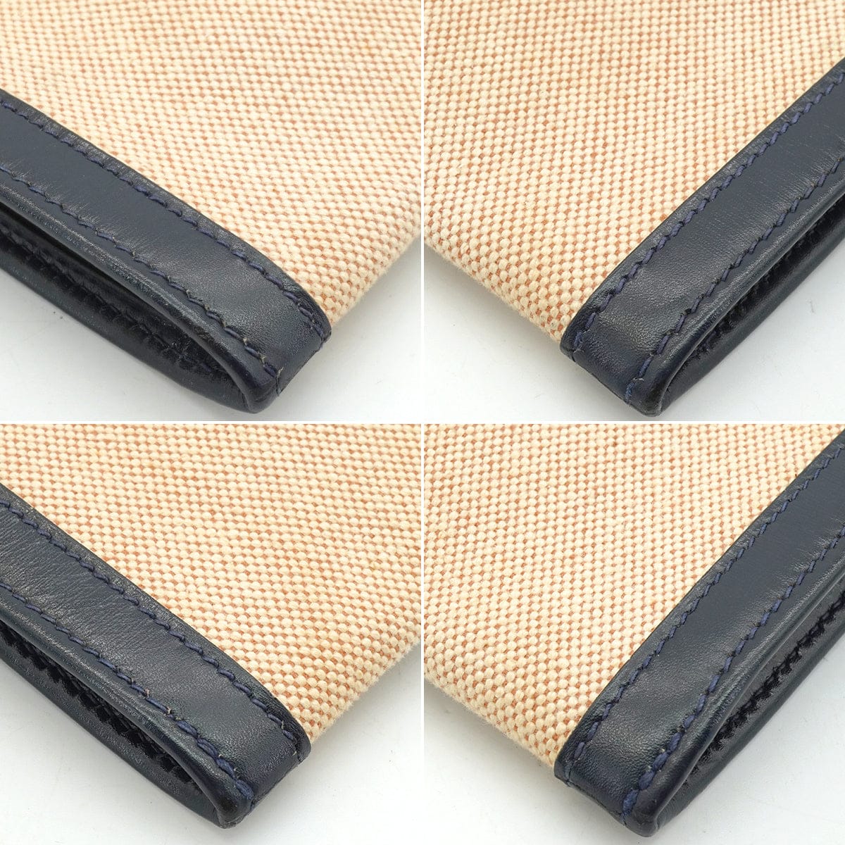 HERMES JIGE PM BLUE INDGO BOX CALF TOILE H CLUTCH BAG 1983 CIRCLE M 90344454