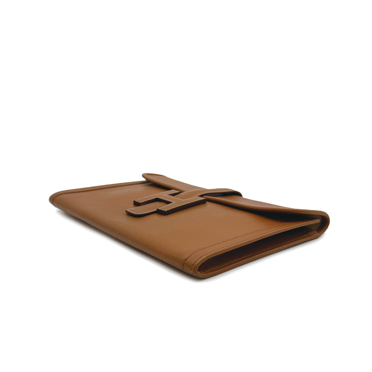 Luxury Promise Japan HERMÈS JIGE PM CLUTCH BAG GOLD COURCHEVEL 1988 CIRCLE R 90313407