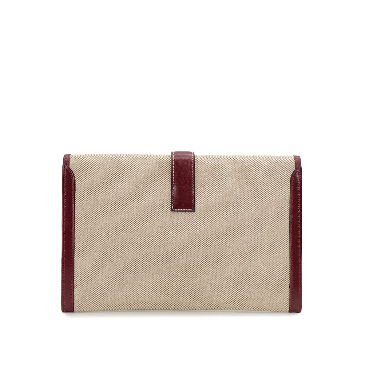 Luxury Promise Japan HERMES JIGE PM CLUTCH BAG ROUGE H BOX CALF TOILE H 1981 CIRCLE K 90315010