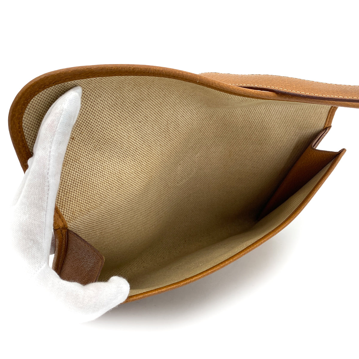 Luxury Promise Japan HERMES JIGE PM GOLD PIGSKIN CLUTCH BAG 〇V 90299318
