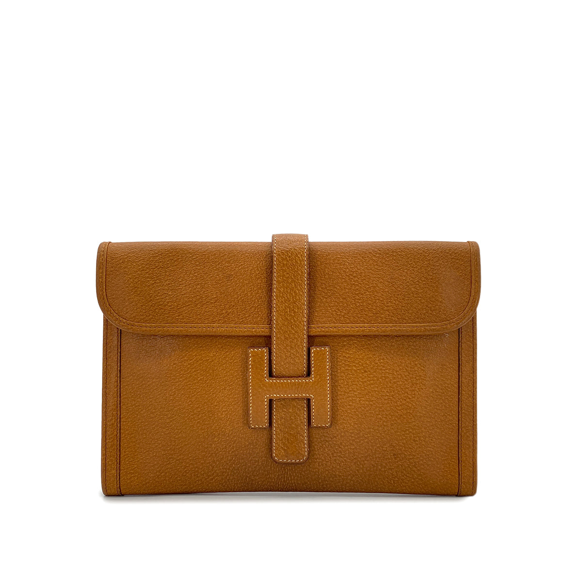 Luxury Promise Japan HERMES JIGE PM GOLD PIGSKIN CLUTCH BAG 〇V 90299318