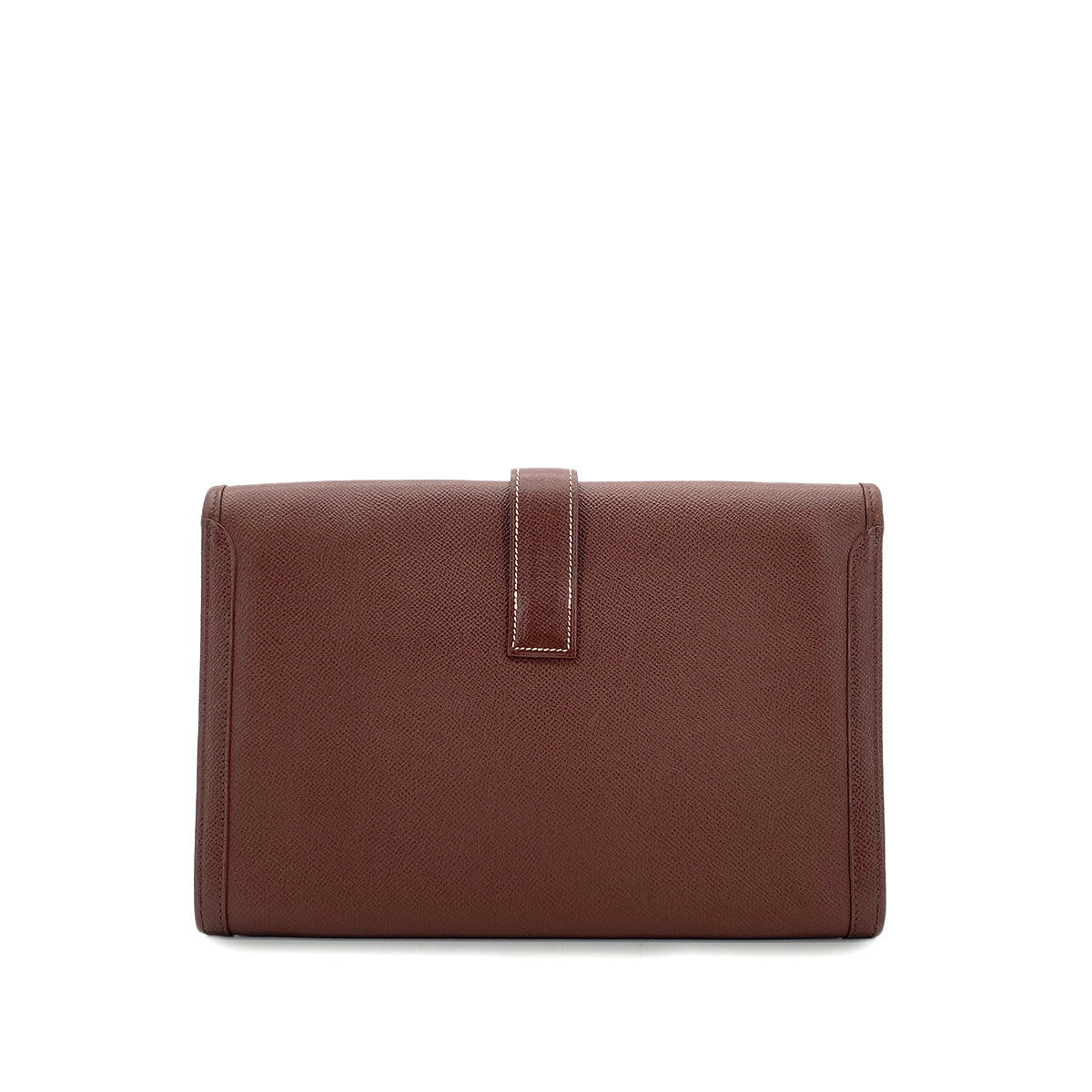 Luxury Promise Japan HERMES JIGE PM MARRON FONCE COURCHEVEL CLUTCH BAG 〇X 90296051
