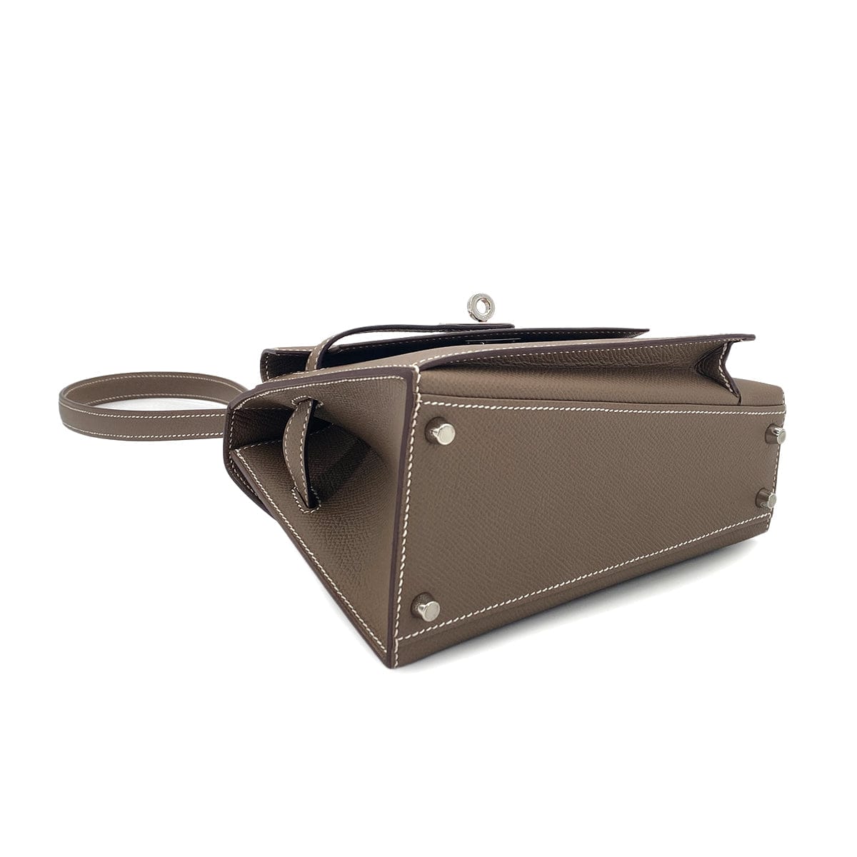 Luxury Promise Japan HERMES KELLY 20 SELLIER EN DESORDRE ETOUPE EPSOM SHOULDER BAG U PHW 90305224