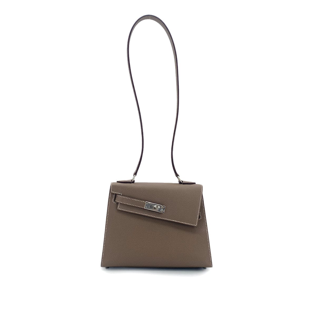 Luxury Promise Japan HERMES KELLY 20 SELLIER EN DESORDRE ETOUPE EPSOM SHOULDER BAG U PHW 90305224