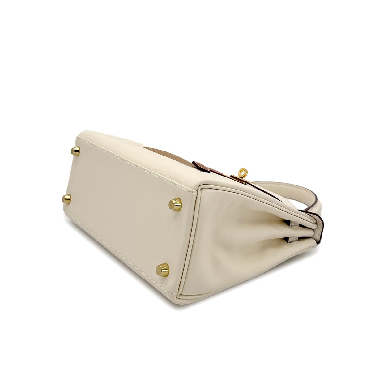 Luxury Promise Japan HERMES KELLY 25 COLORMATIC RETOURNE NATA CHAI CUIVRE MAUVE SYLVESTRE BLUE BRUME LIME VEAU SWIFT HAND SHOULDER BAG U GHW 90306261