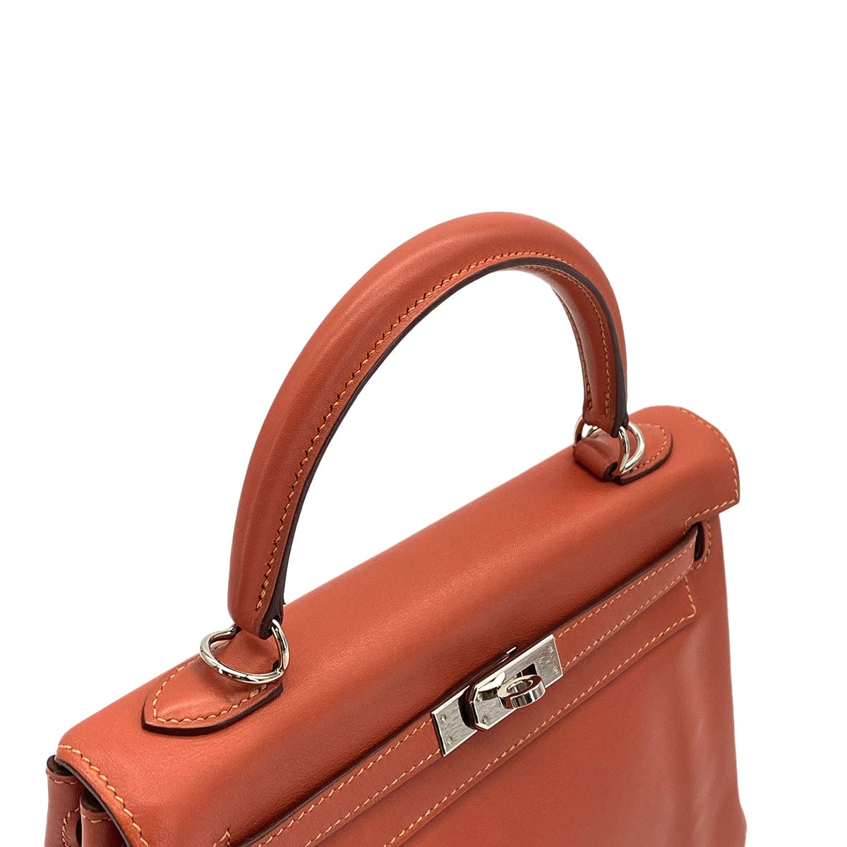 Luxury Promise Japan HERMES KELLY 25 RETORNE ROSY SWIFT HAND SHOULDER BAG 2008 SQUARE L PALLADIUM HARDWARE 90324810
