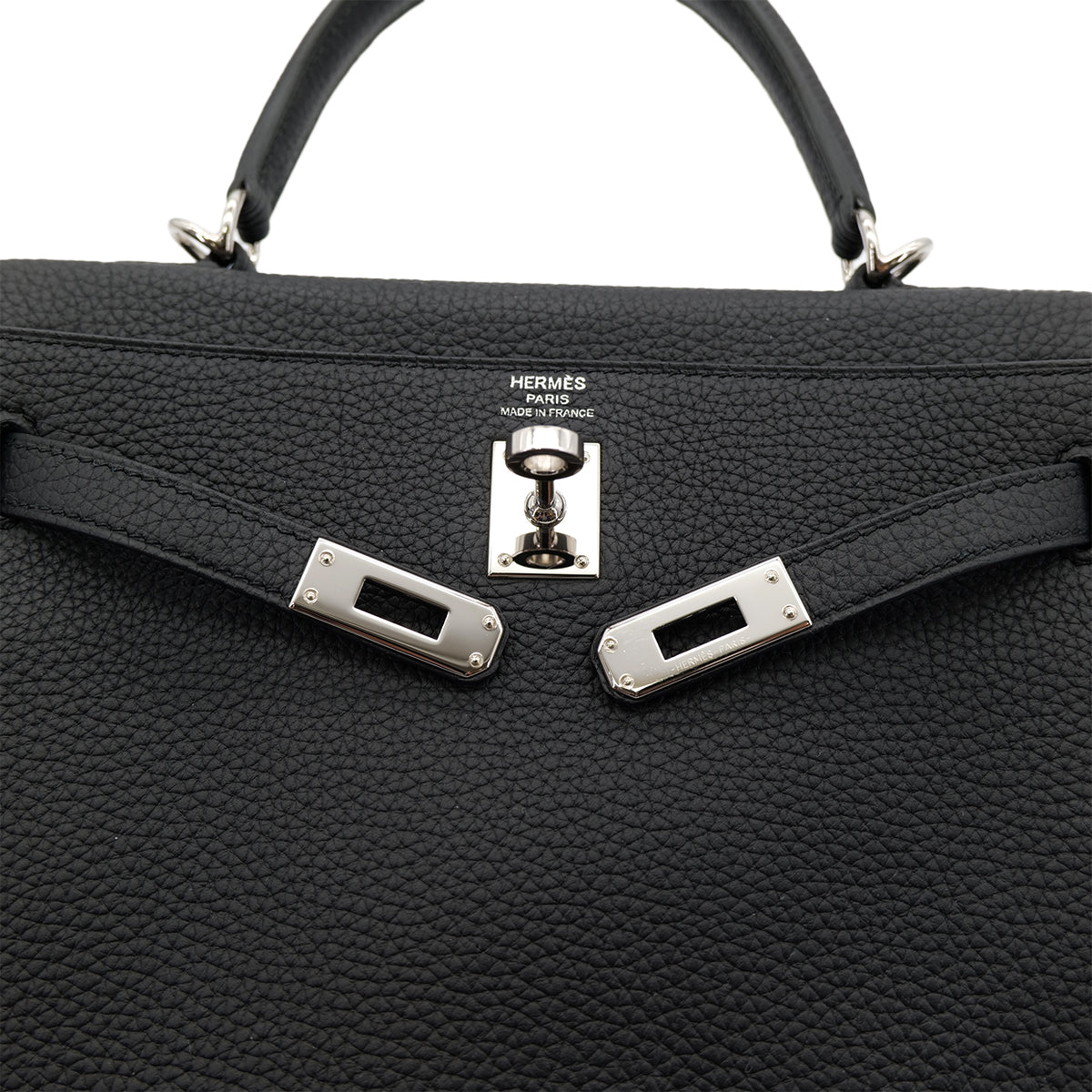 Luxury Promise Japan HERMES KELLY 25 RETOURNE BLACK TOGO HAND SHOULDER BAG D SHW 90303025