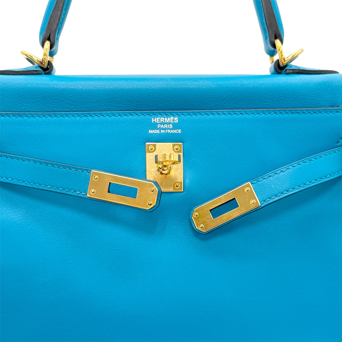 Luxury Promise Japan HERMES KELLY 25 RETOURNE BLUE FRIDA VEAU SWIFT HAND SHOULDER BAG Y GHW 90302908