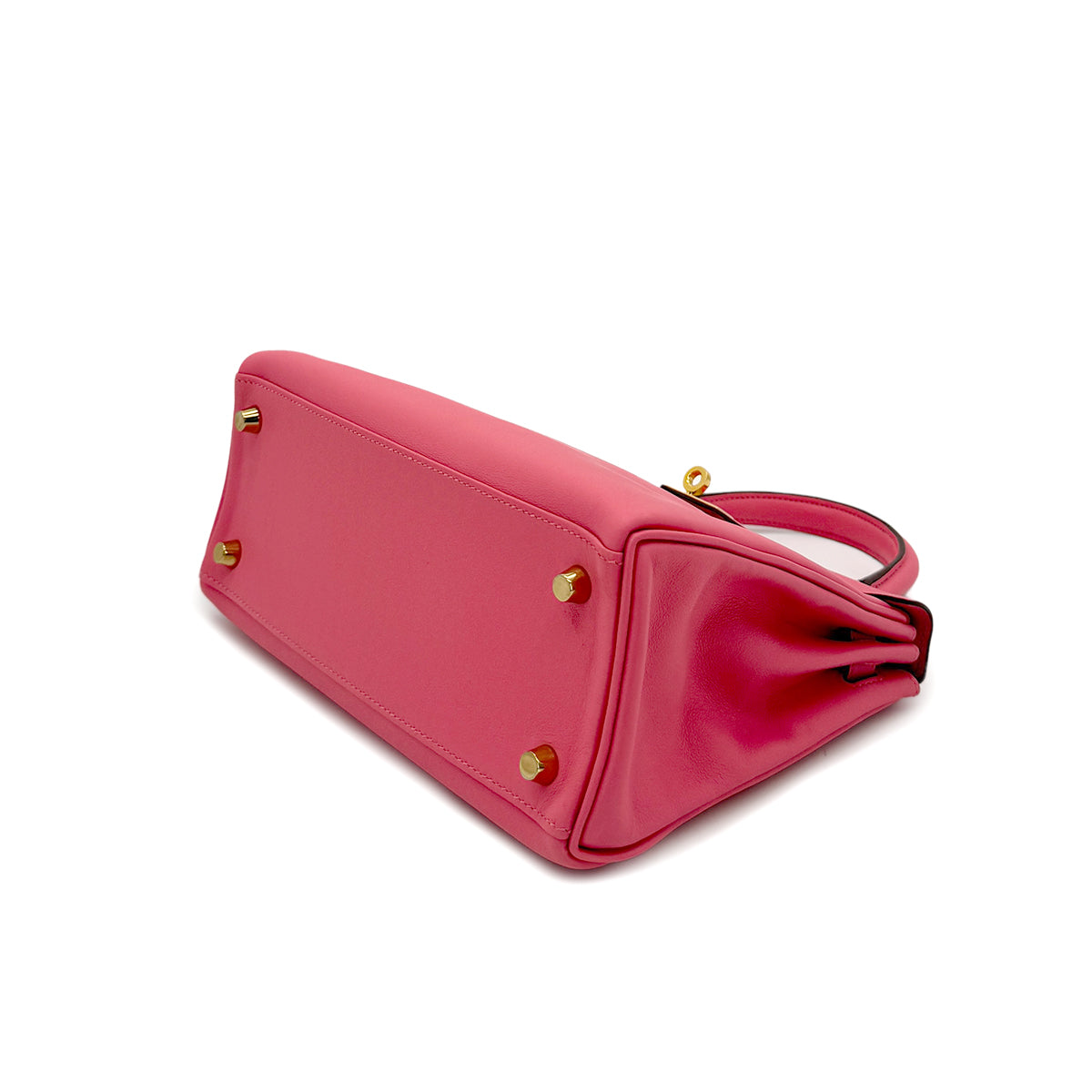 Luxury Promise Japan HERMES KELLY 25 RETOURNE ROSE AZALEE SWIFT HAND SHOULDER BAG D GHW 90296570