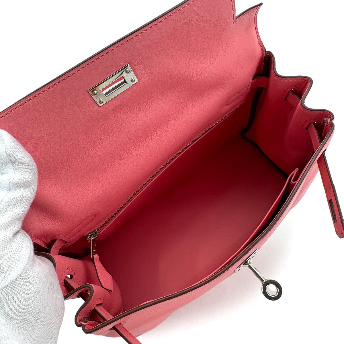 Luxury Promise Japan HERMES KELLY 25 RETOURNE ROSE AZALEE SWIFT HAND SHOULDER BAG Y SHW 90299823