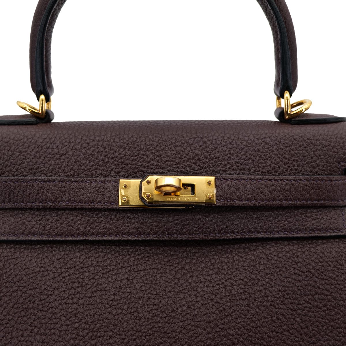 Luxury Promise Japan HERMES KELLY 25 RETOURNE ROUGE SELLIER TOGO HAND SHOULDER BAG B GHW 90301725