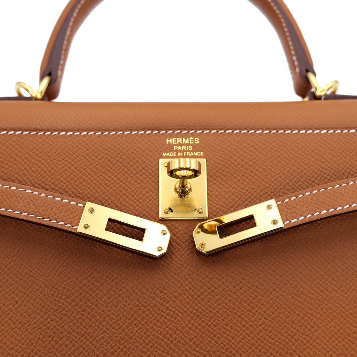 Luxury Promise Japan HERMES KELLY 25 SELLIER GOLD EPSOM HAND SHOULDER BAG B GHW 90301628