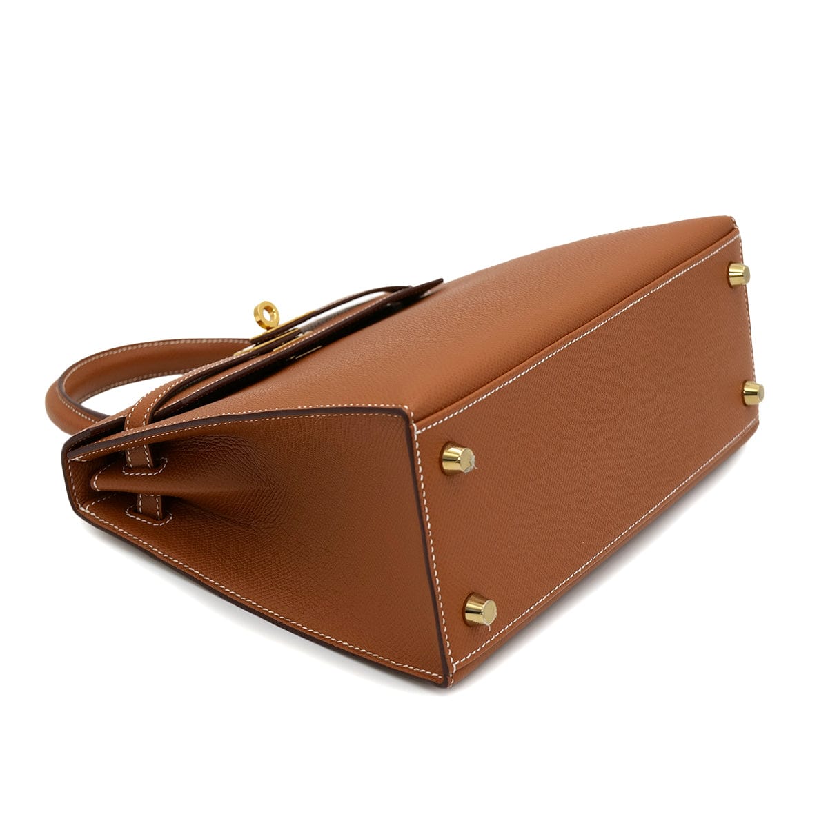 Luxury Promise Japan HERMES KELLY 25 SELLIER GOLD EPSOM HAND SHOULDER BAG B GHW 90301628