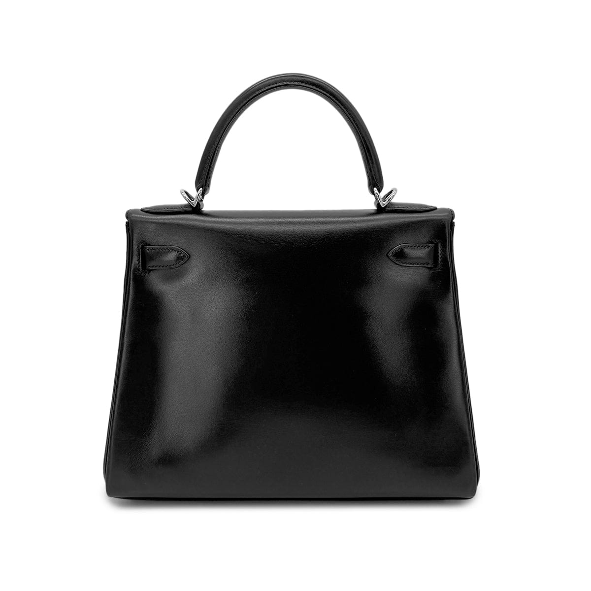Luxury Promise Japan HERMES KELLY 28 RETOURNE BLACK BOXCALF HAND SHOULDER BAG □D SHW 90280304