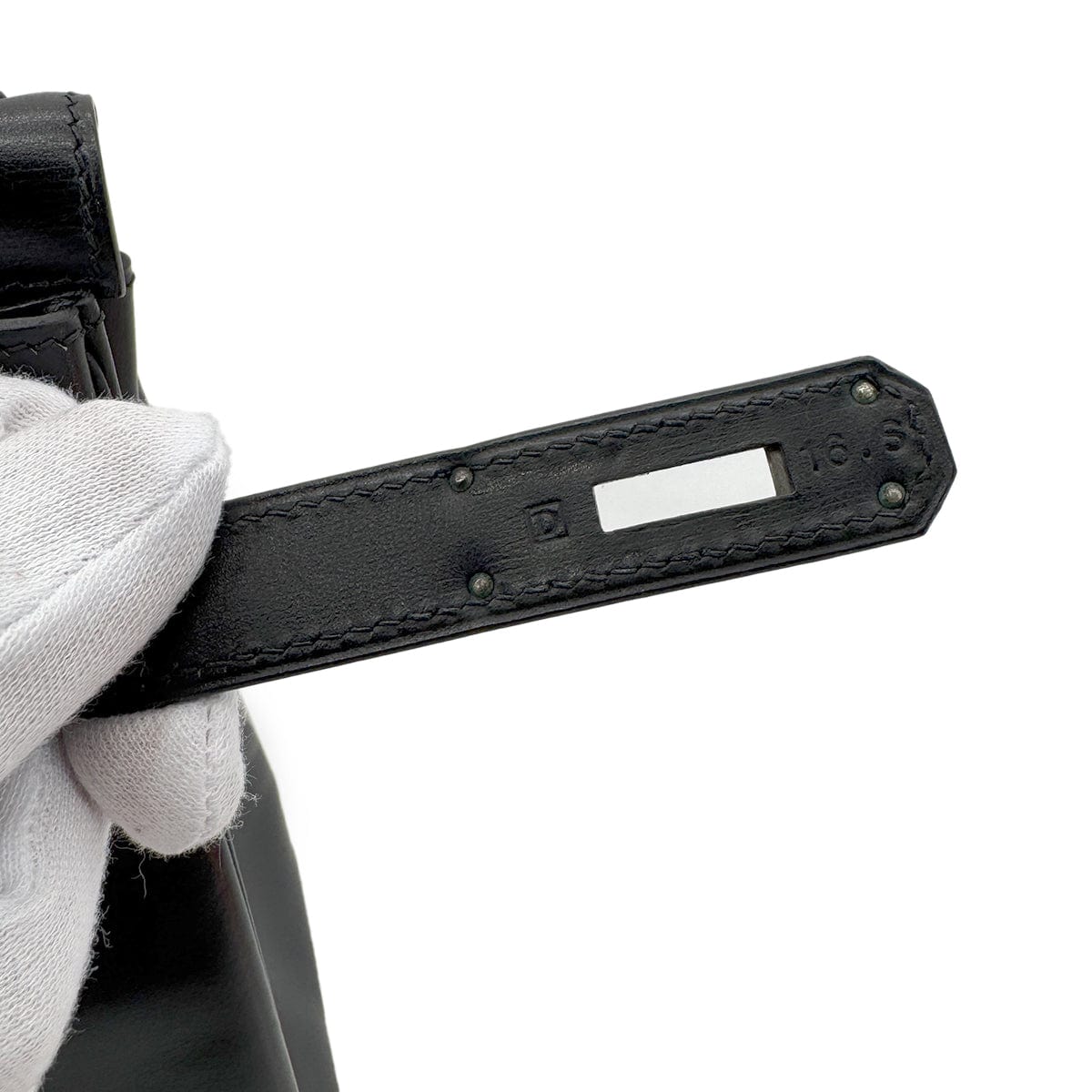 Luxury Promise Japan HERMES KELLY 28 RETOURNE BLACK BOXCALF HAND SHOULDER BAG □D SHW 90280304