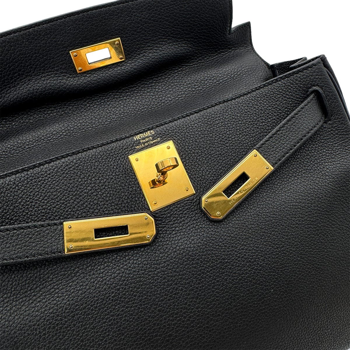 Luxury Promise Japan HERMES KELLY 28 RETOURNE BLACK EVERCOLOR HAND SHOULDER BAG □R GHW 90292891