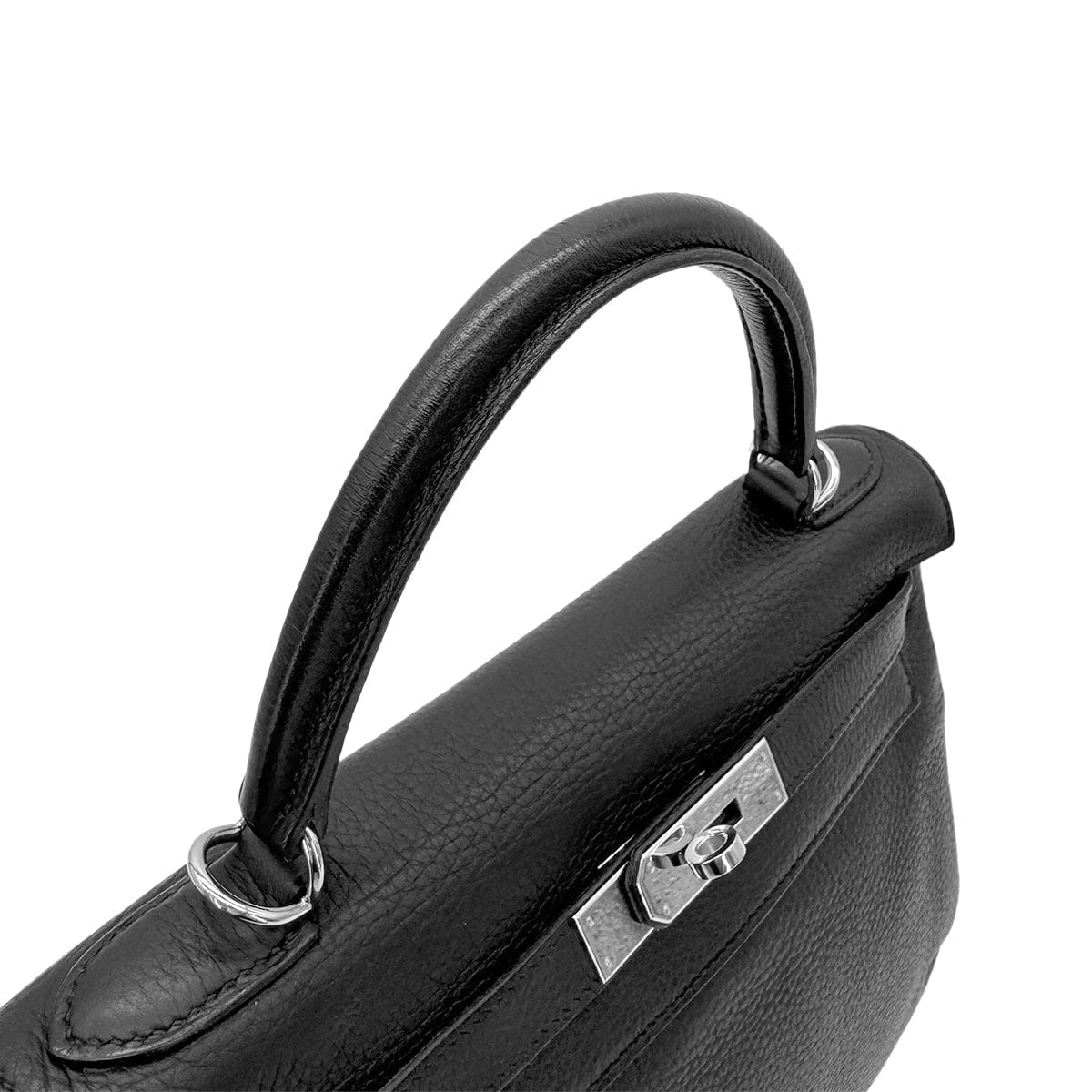 Luxury Promise Japan HERMES KELLY 28 RETOURNE BLACK TAURILLON CLEMENCE HAND SHOULDER BAG □J SHW 90279006