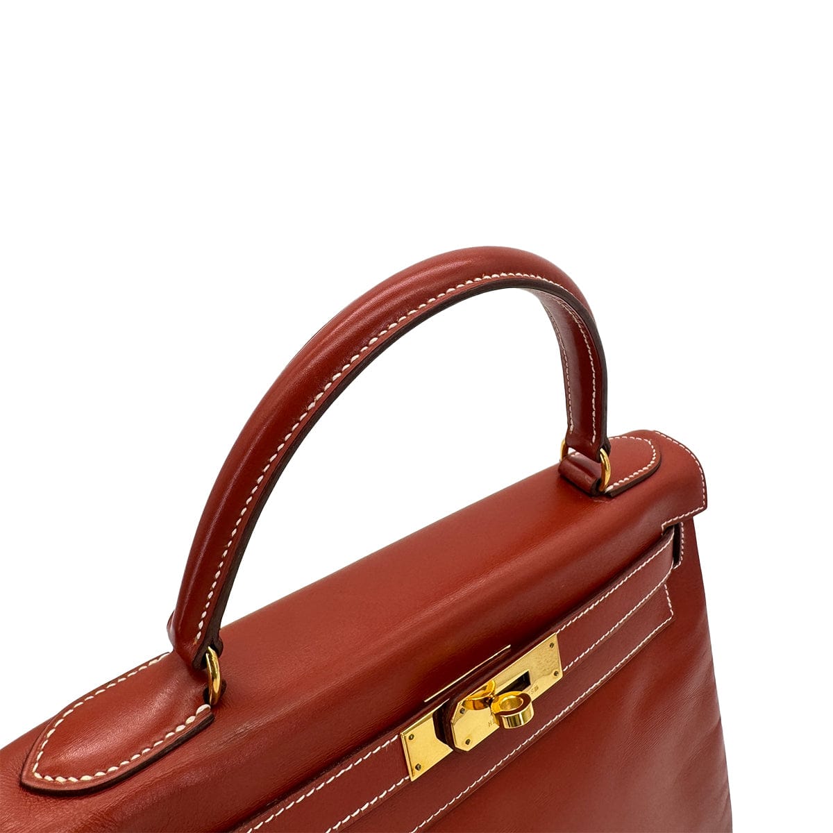 Luxury Promise Japan HERMES KELLY 28 RETOURNE BRICK BOX CALF HAND SHOULDER BAG 〇X GHW 90304917