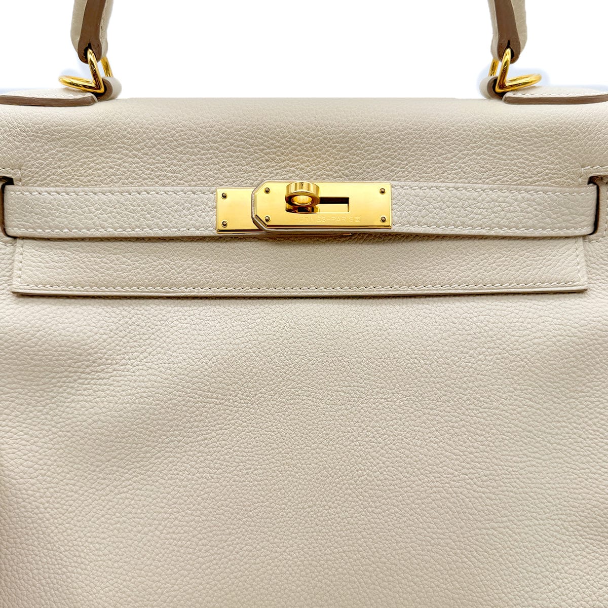 Luxury Promise Japan HERMES KELLY 28 RETOURNE CRAIE TAURILLON NOVILLO HAND SHOULDER BAG X GHW 90294143